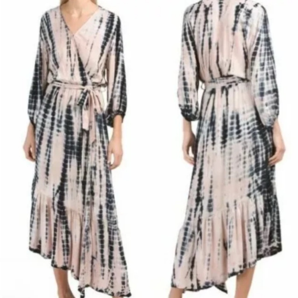 Young, Fabulous & Broke Jillian Asymmetrical Tie Dye Midi Dress Size M